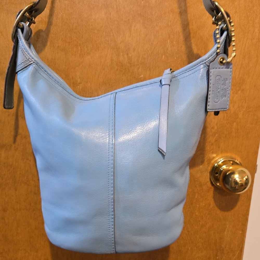 Coach Bleeker Sky Blue Leather Bag Y2K - Medium